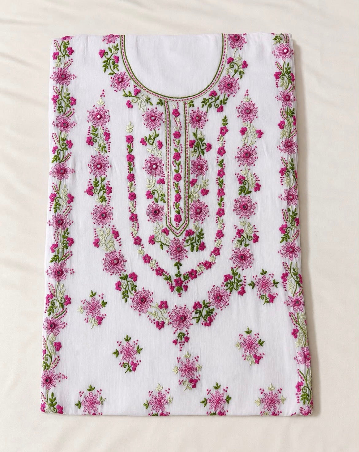 White unstitched shirt