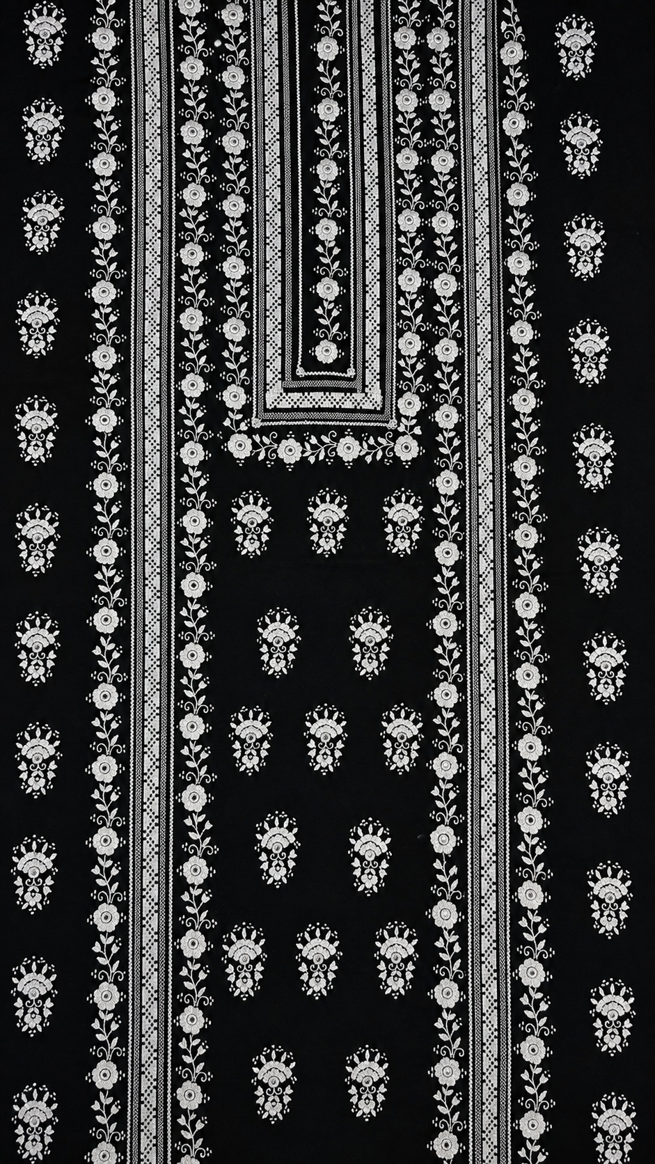 Monochrome tarkashi kurta