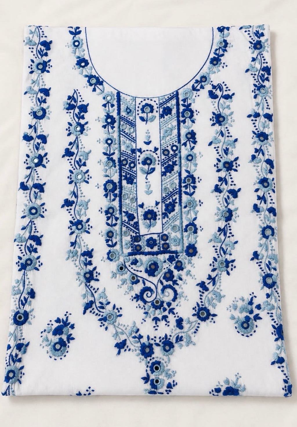 White Unstitched kurta
