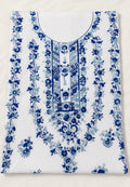 White Unstitched kurta