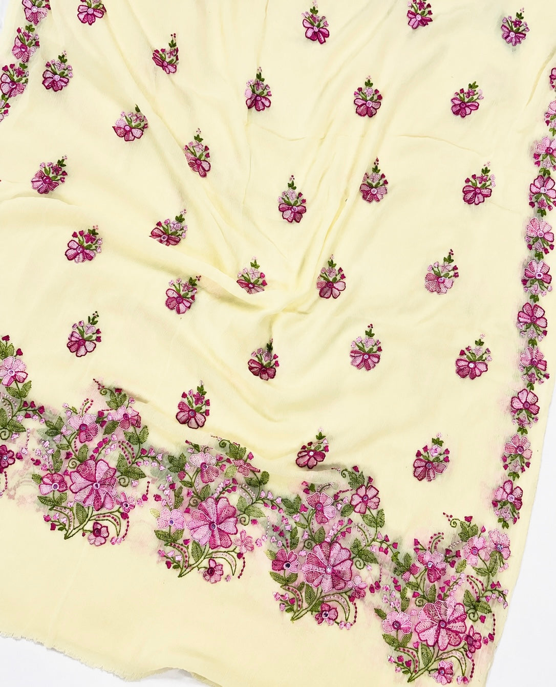 Lime yellow chiffon 2 piece