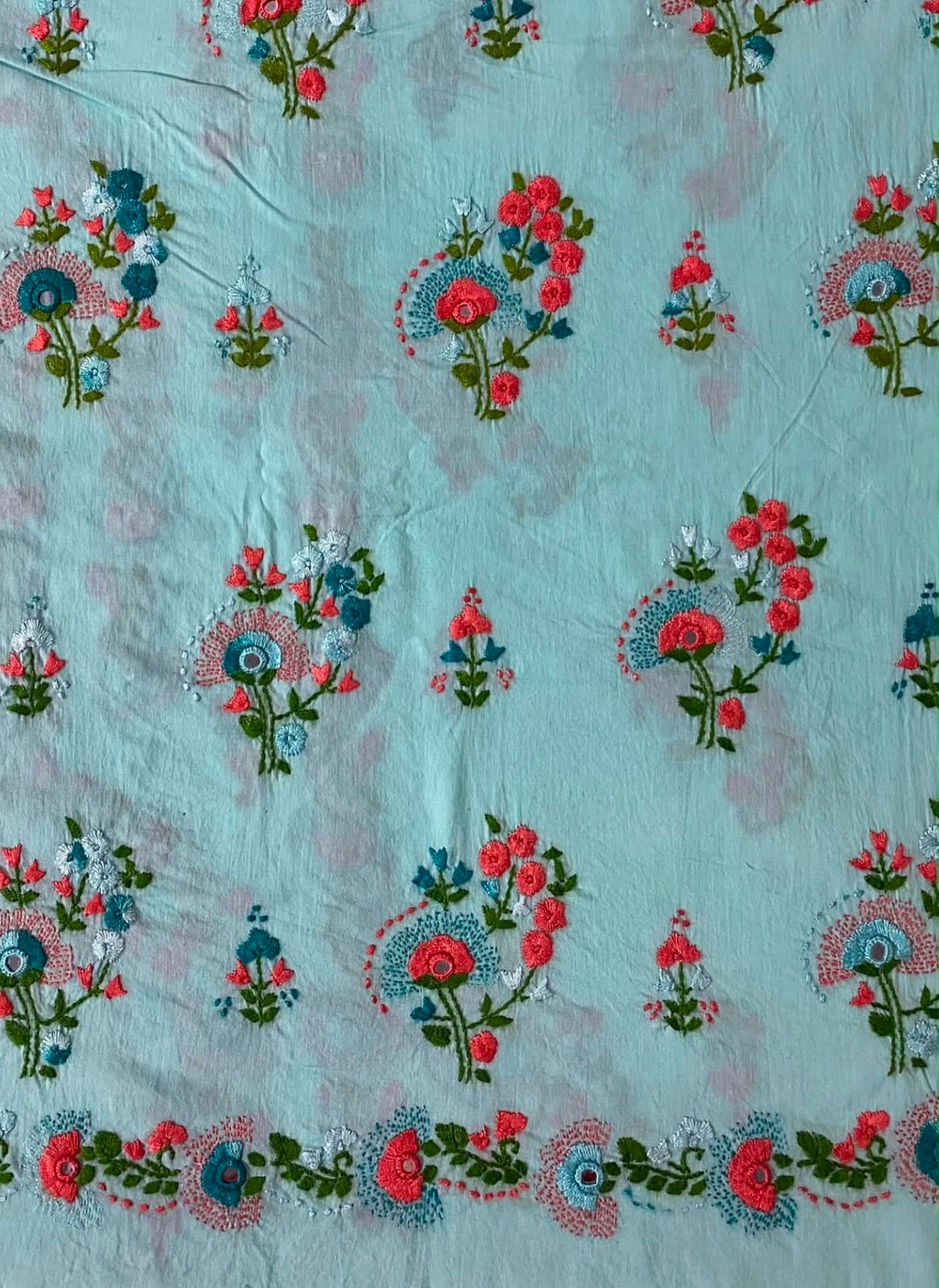 Turquoise Clr Unstitched shirt