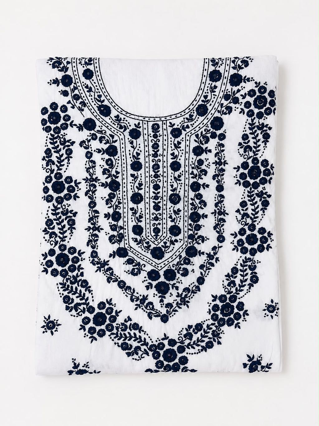 White unstitched kurta