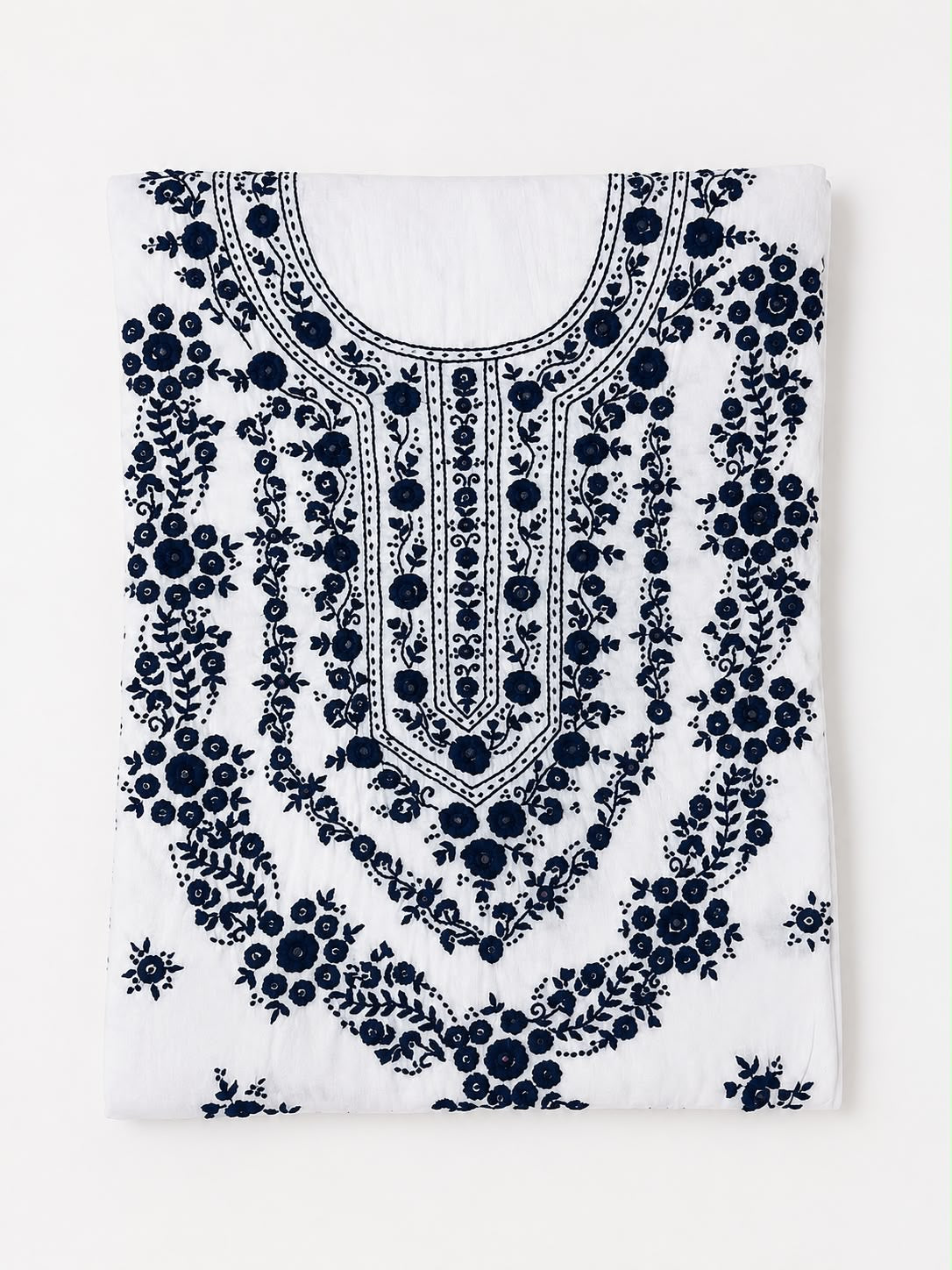 White unstitched kurta