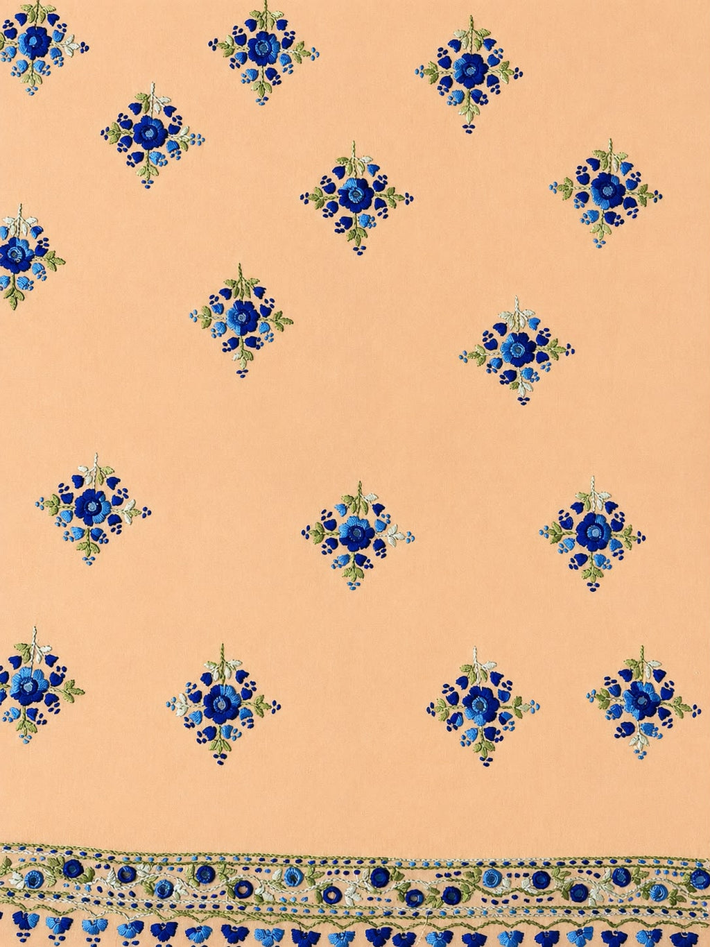 Peach Unstitched kurta