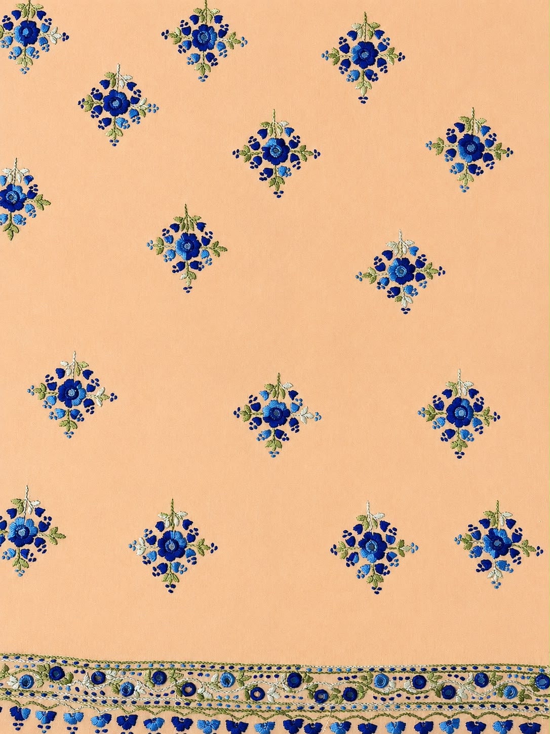 Peach Unstitched kurta