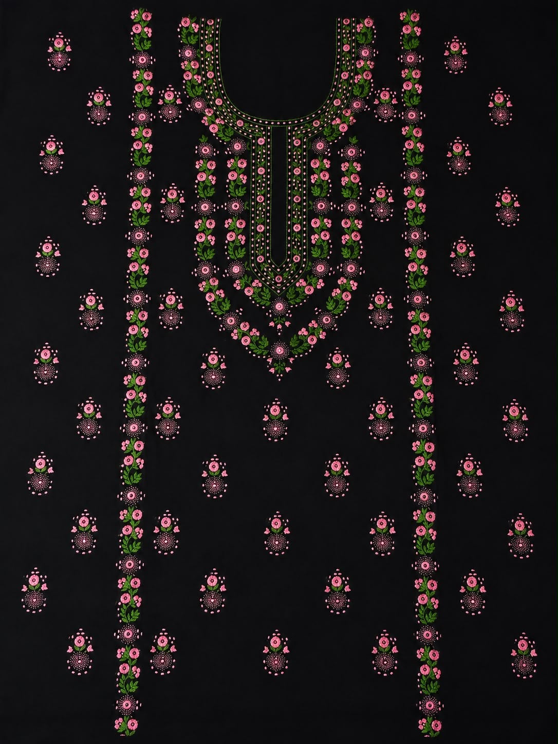 Black Unstitched kurta
