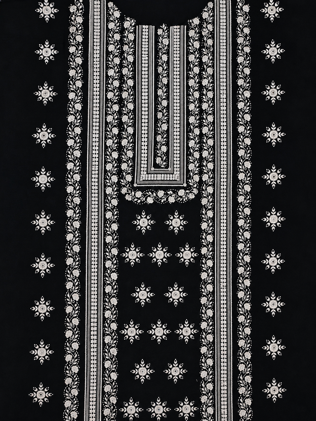 Monochrome tarkashi kurta