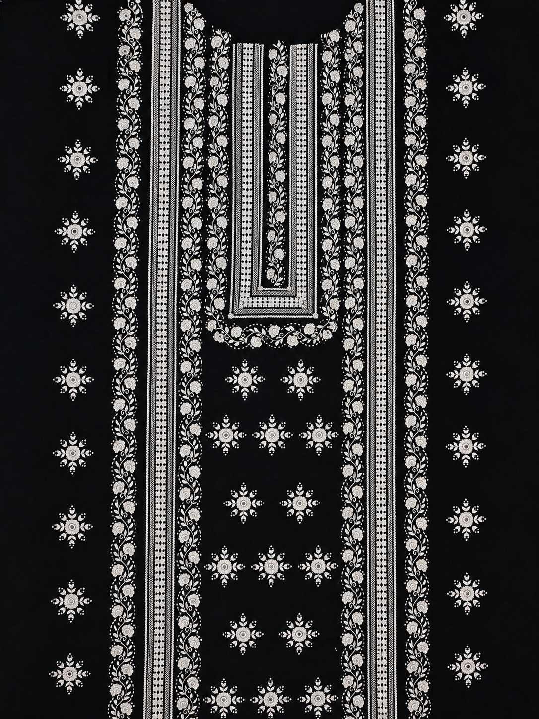 Monochrome tarkashi kurta