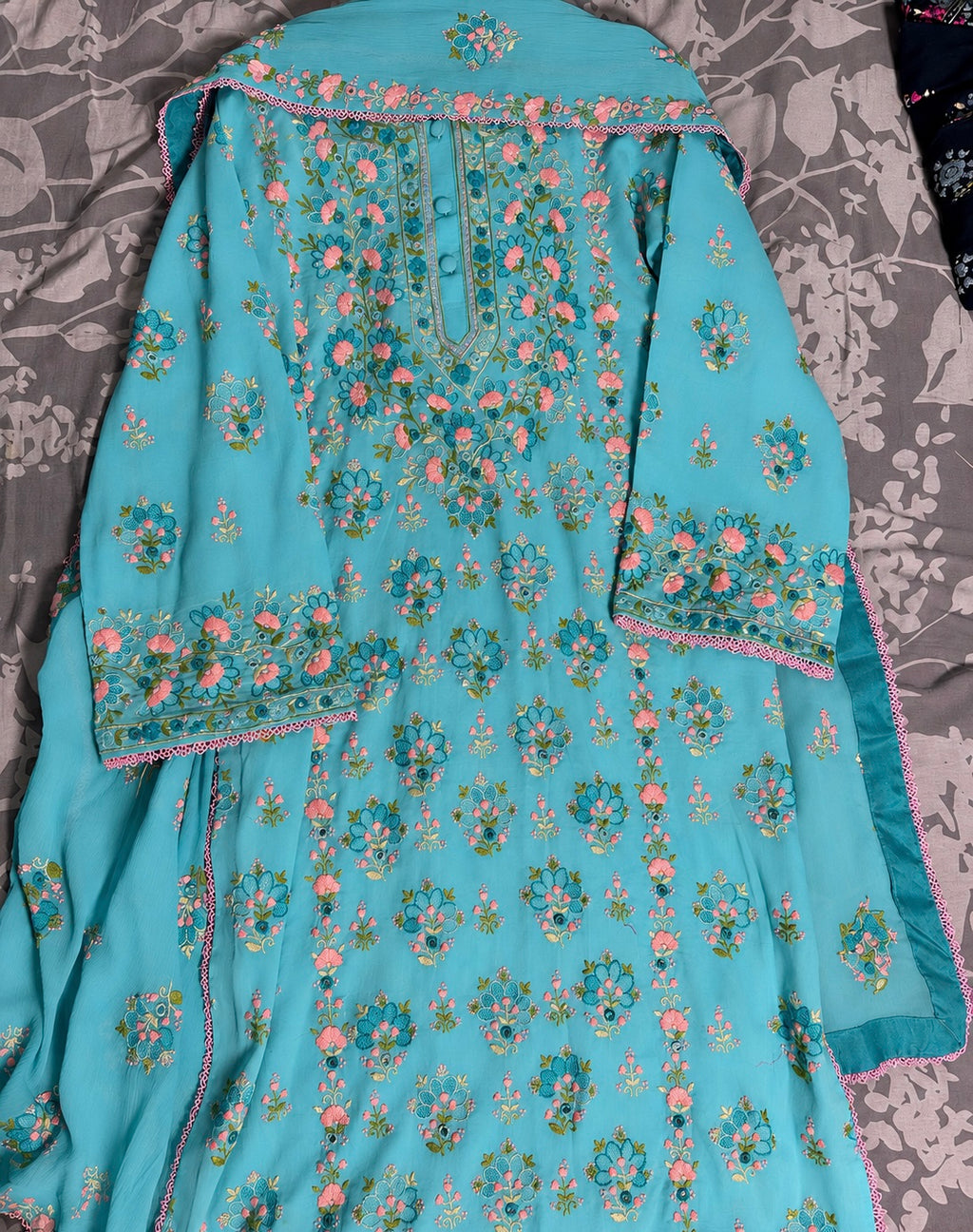 Aqua floral