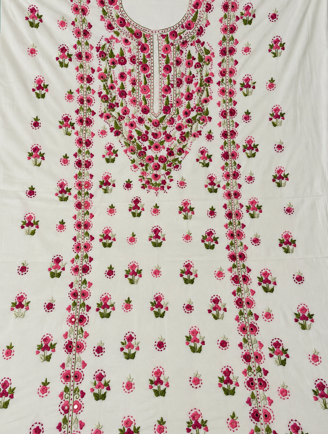 White multi floral