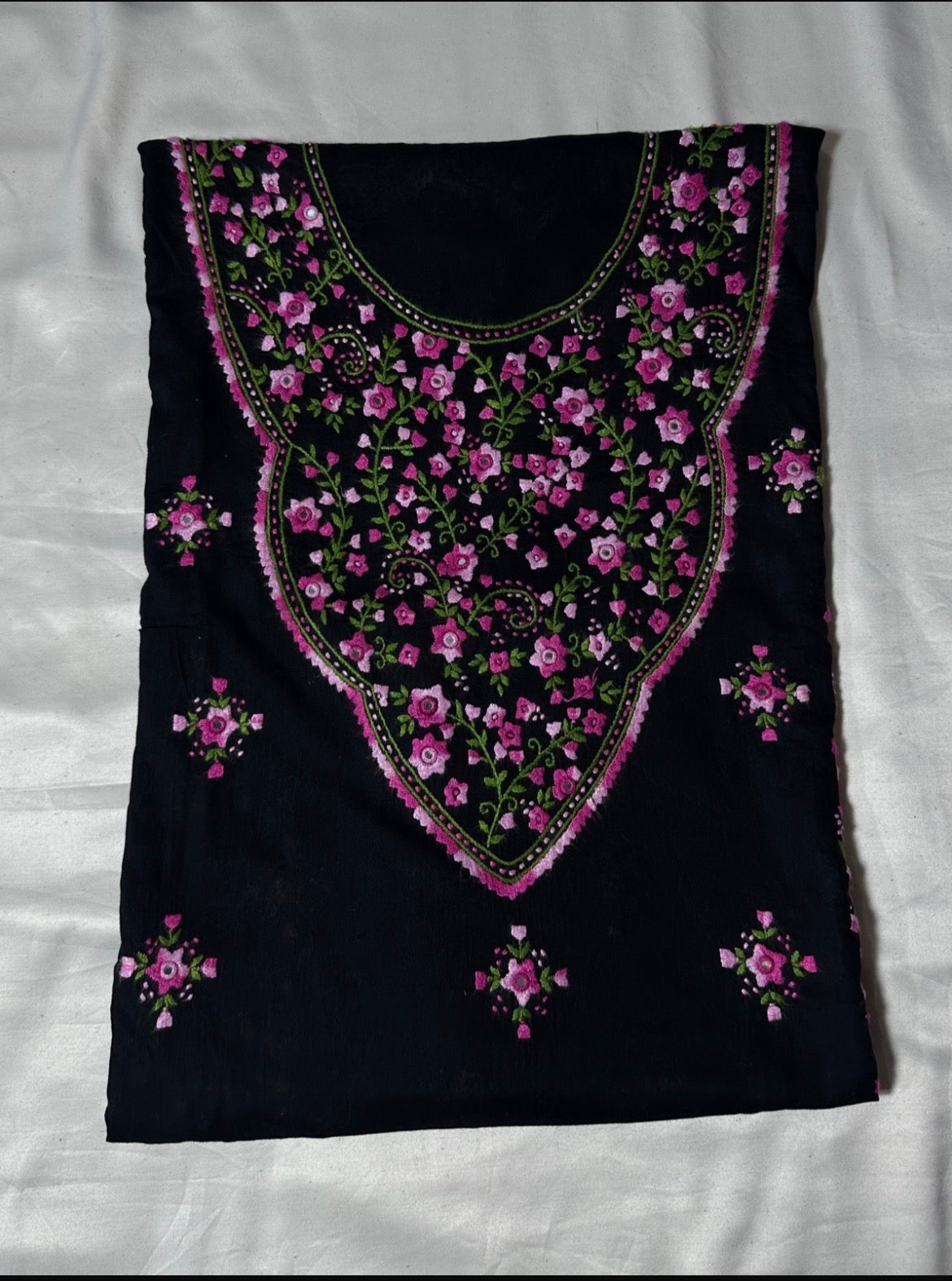 Black Unstitched kurta