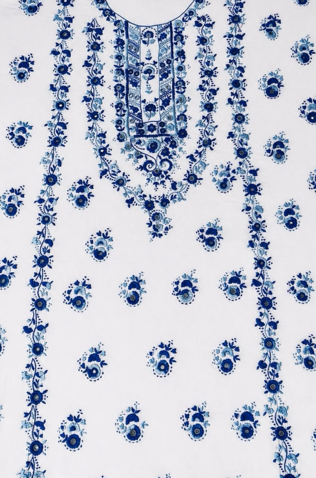 White Unstitched kurta
