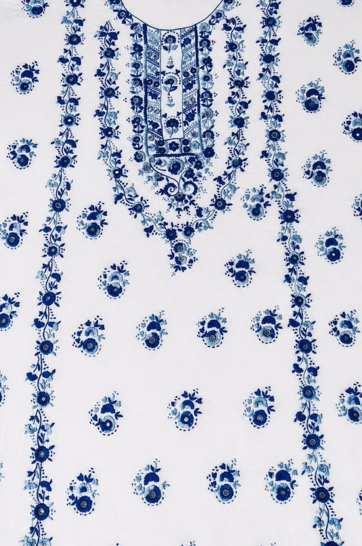 White Unstitched kurta