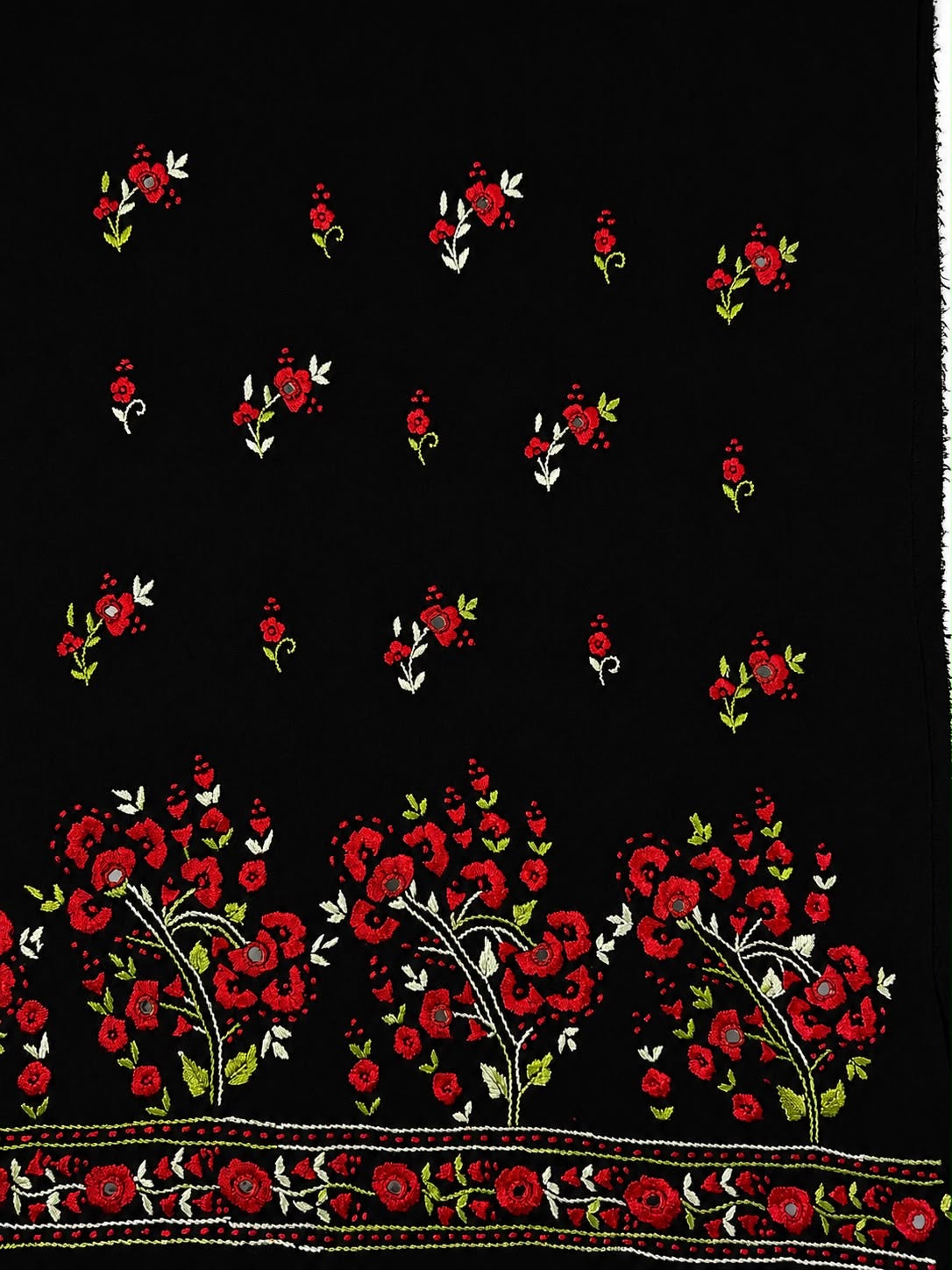 Black Unstitched kurta