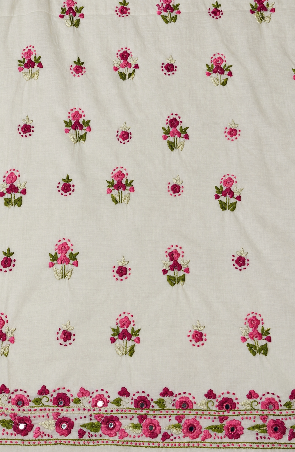 White multi floral