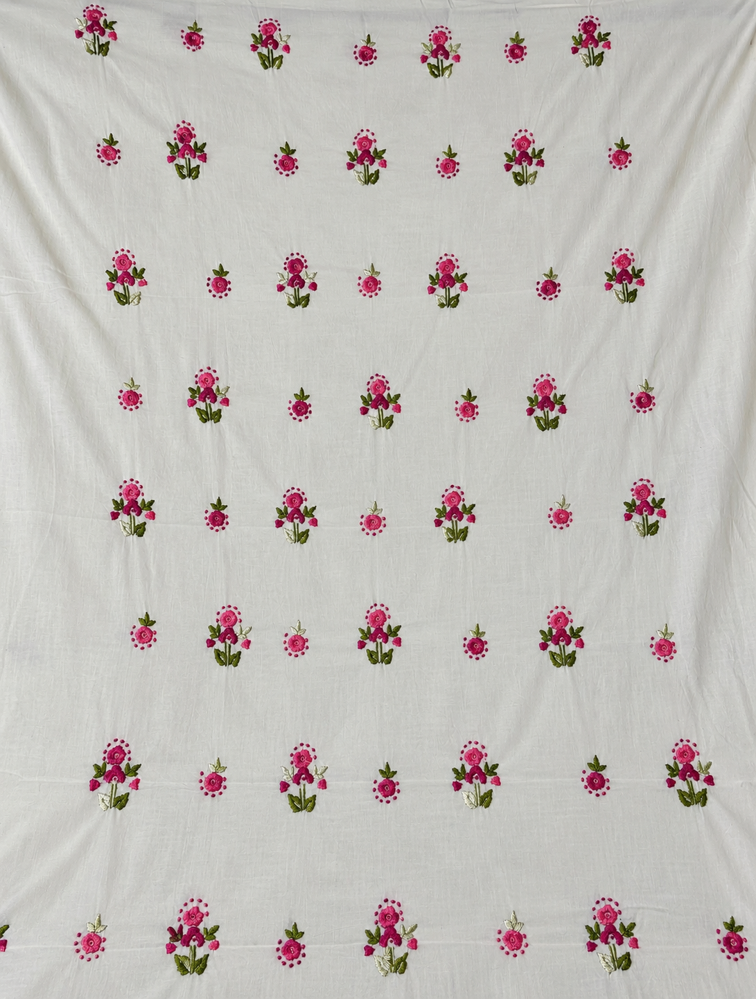 White multi floral