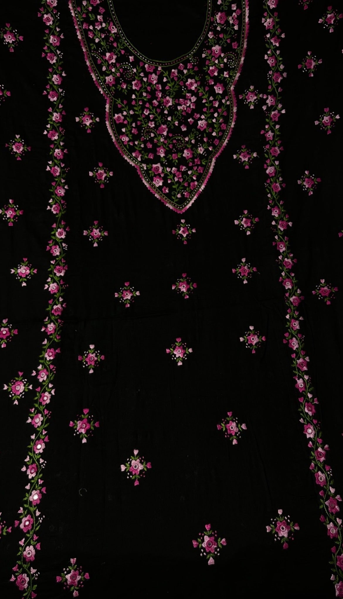 Black Unstitched kurta