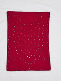 Unstitched deep red kurta