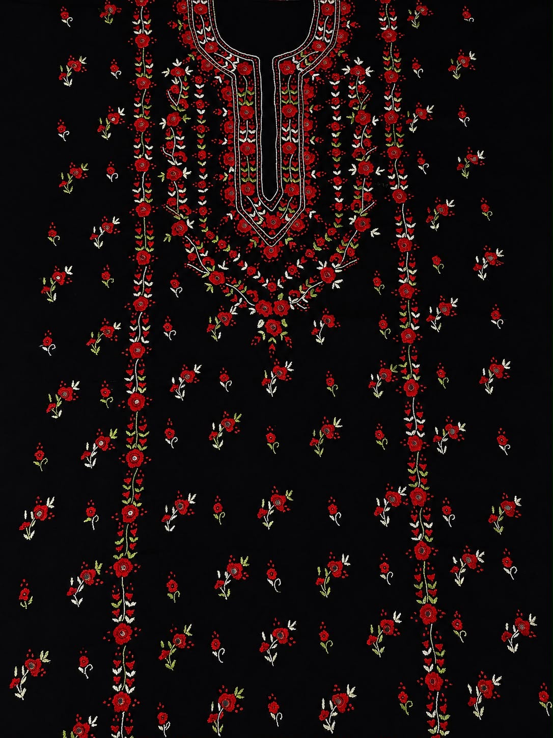 Black Unstitched kurta