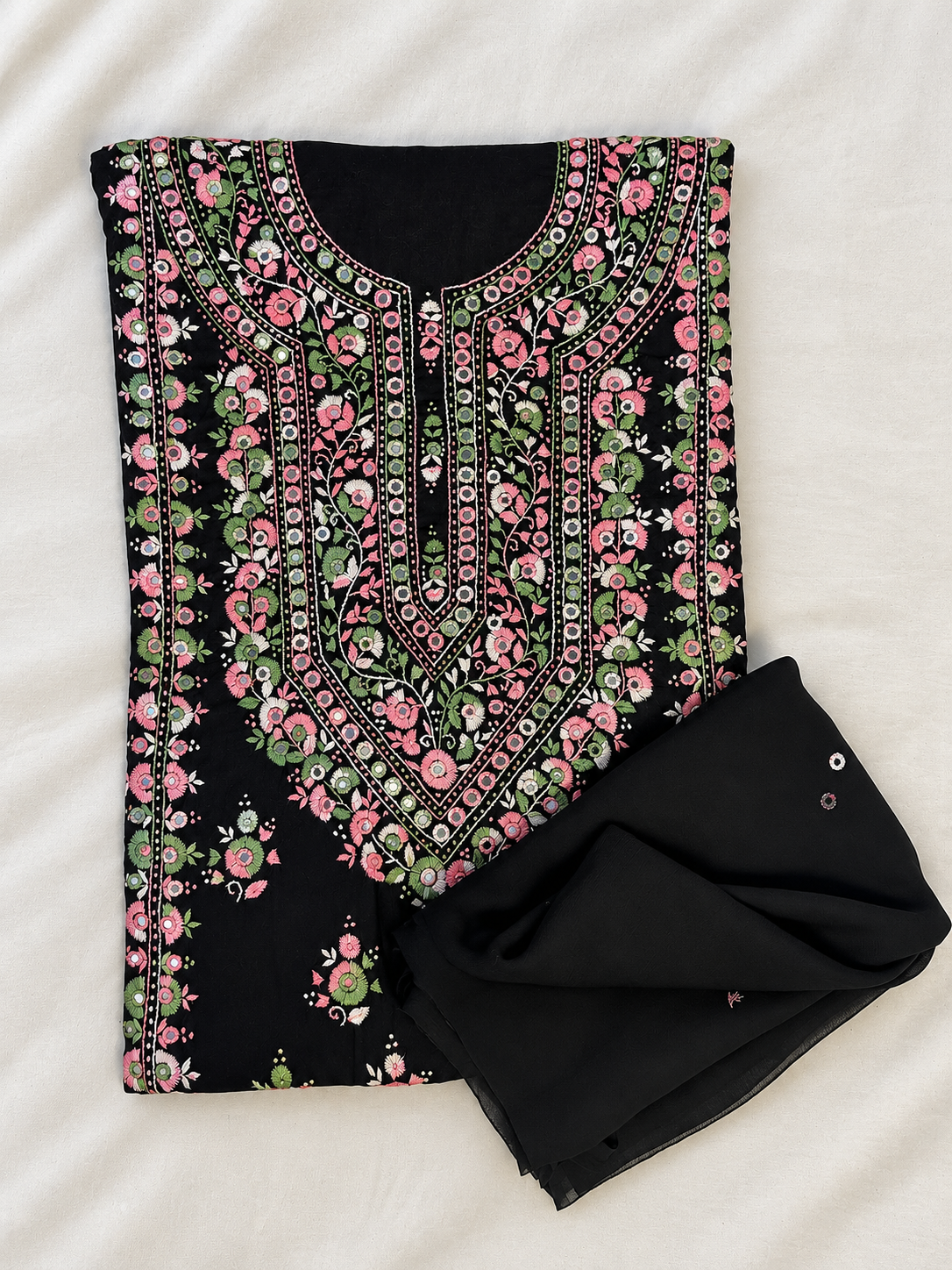 Black multi floral