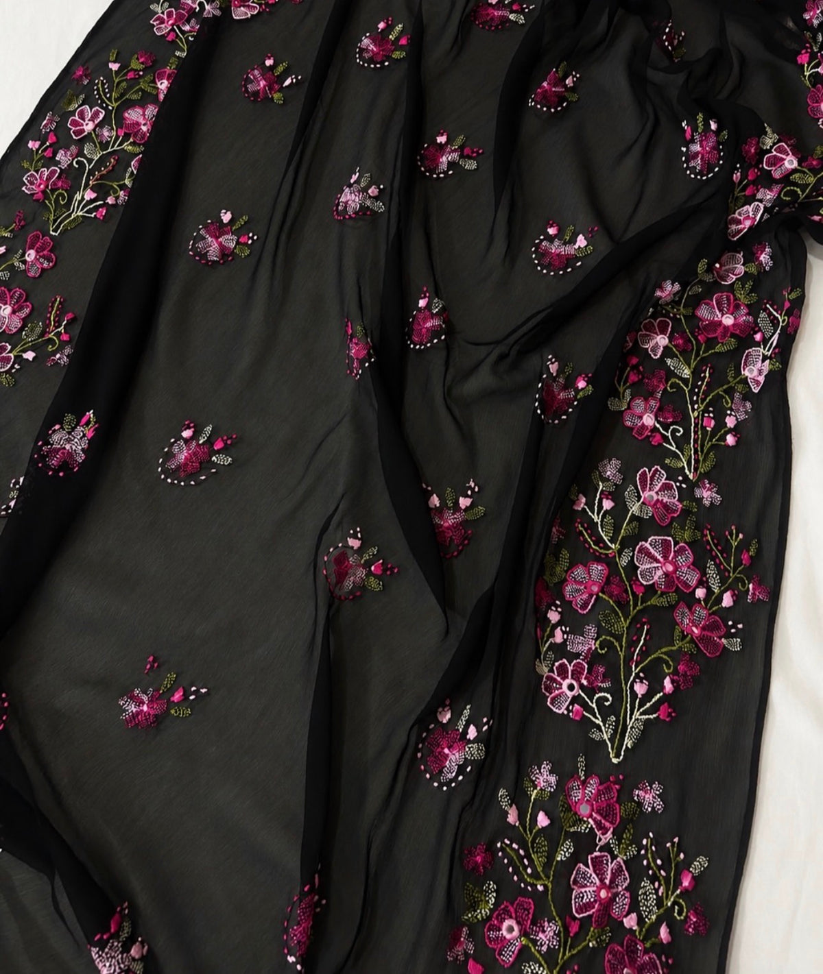 Multi black chiffon 2 piece