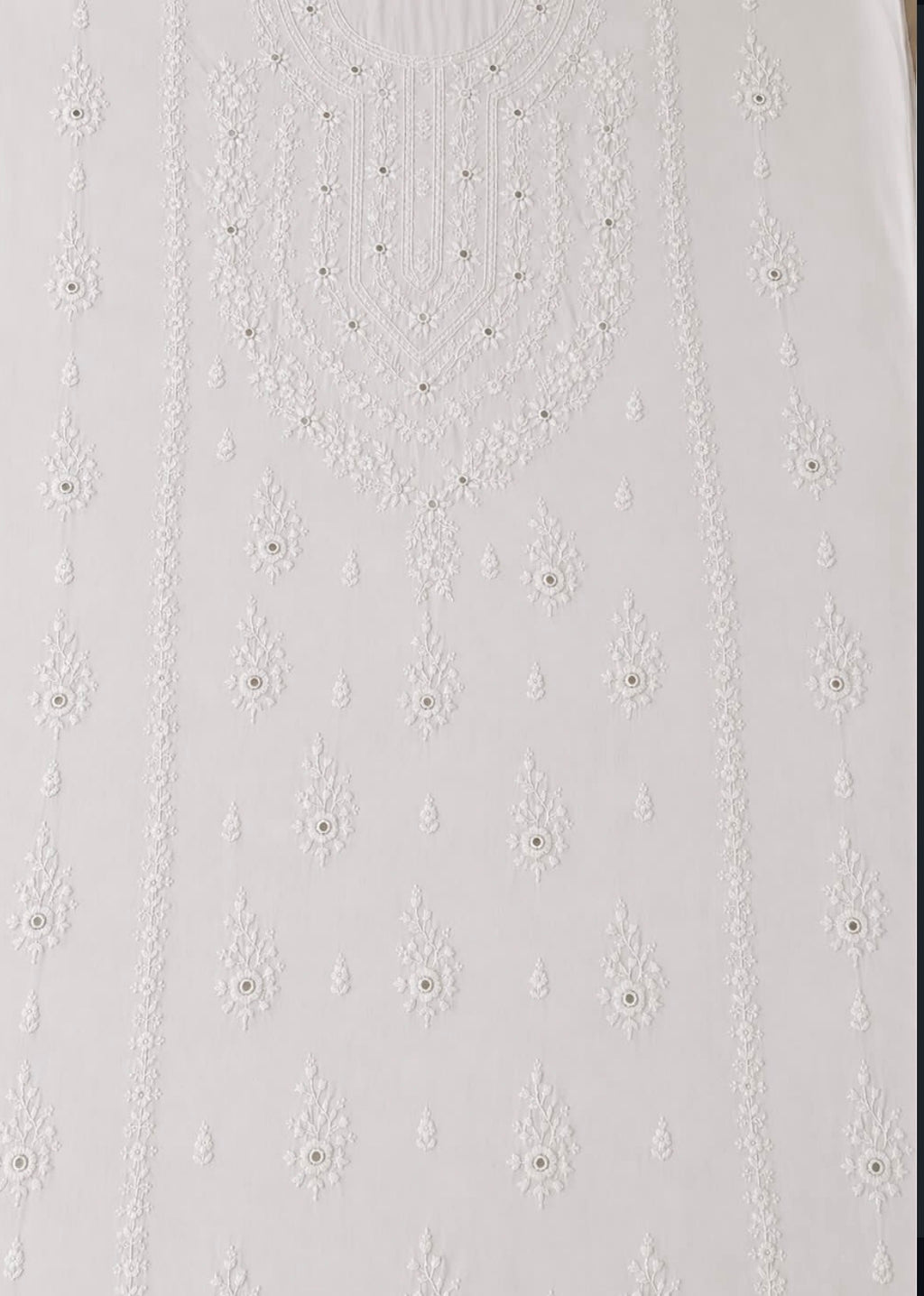 White unstitched kurta