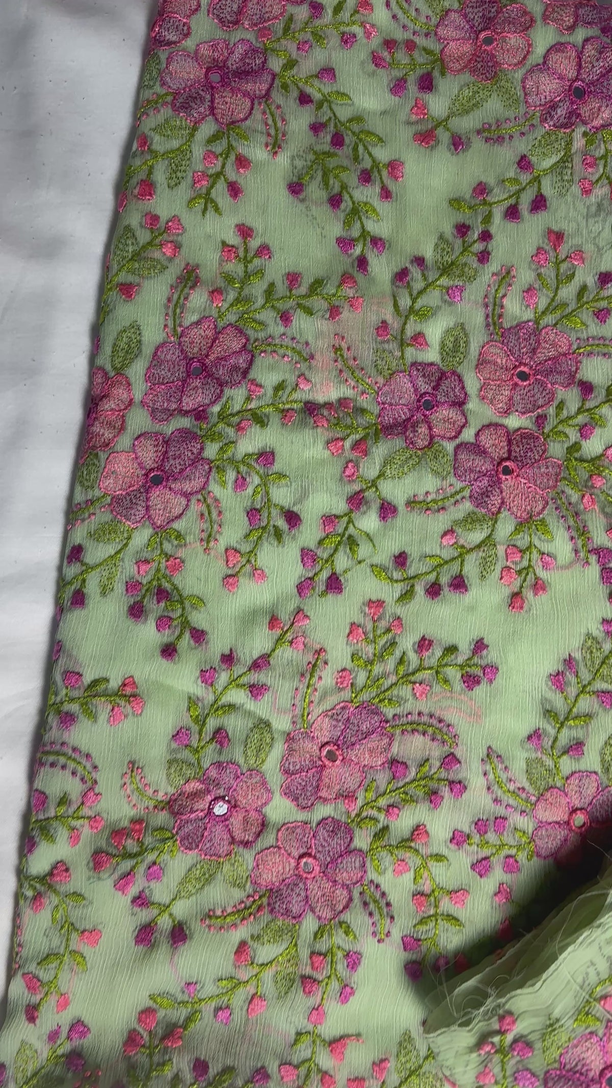 Pishtashio unstitched chiffon 2 piece