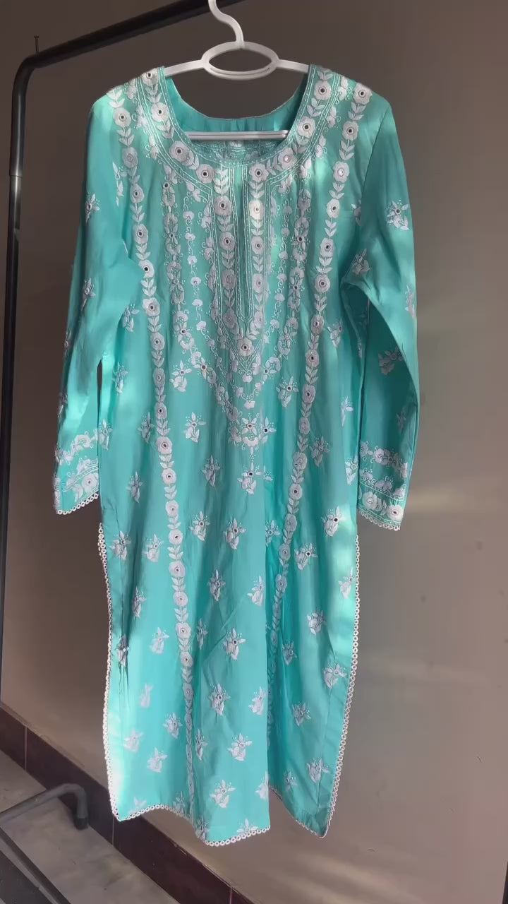 Light blue stitched 1 piece