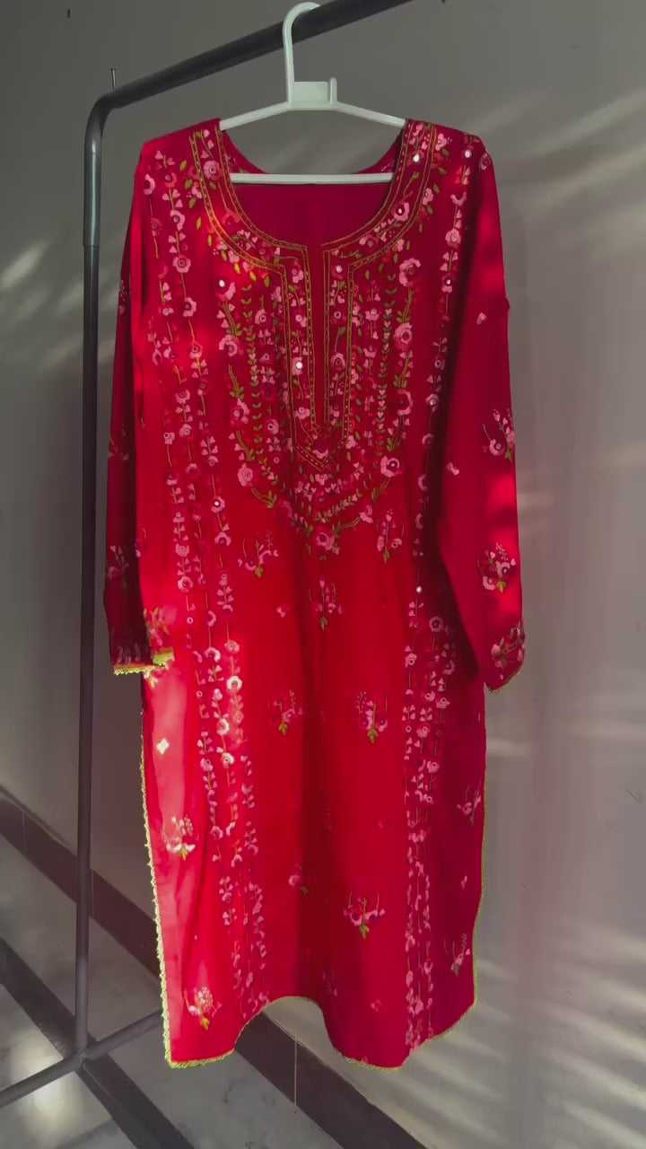 Red 1 piece unstitched